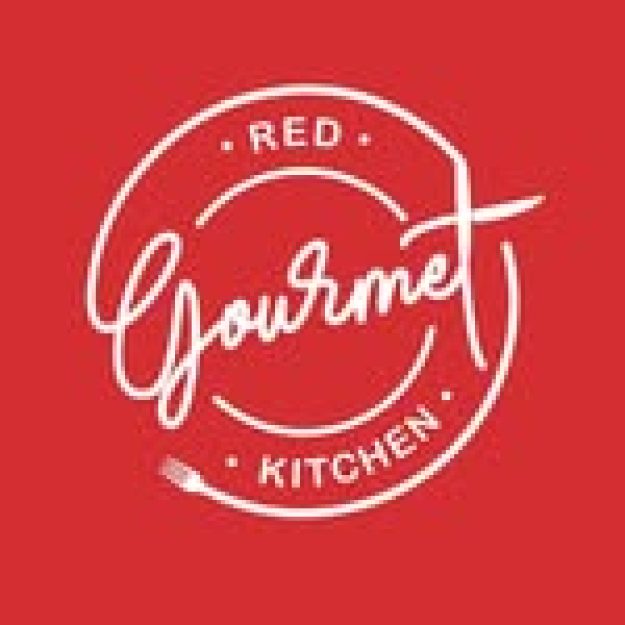 Red gourmet kitchen